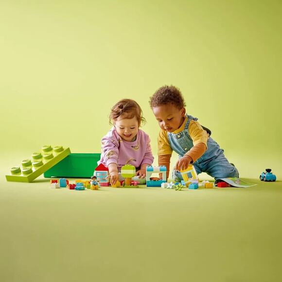 LEGO DUPLO Classic Brick Box First Set w/Storage Box 10913 Toy Car Number Bricks - Picture 4 of 6